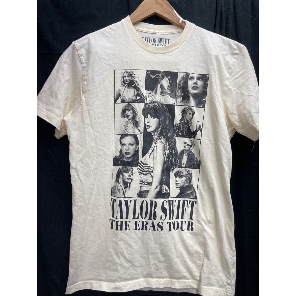 Taylor Swift The Eras Tour Concert T-Shirt Cream Graphic Tee Womens Medium